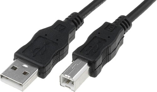 Cable USB2,0 A m / B m dl.1,8m - black USB kabelis