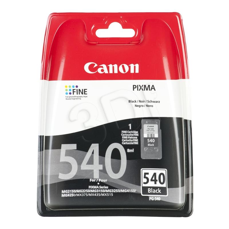 Canon PG-540 Ink Cartridge, Black kārtridžs