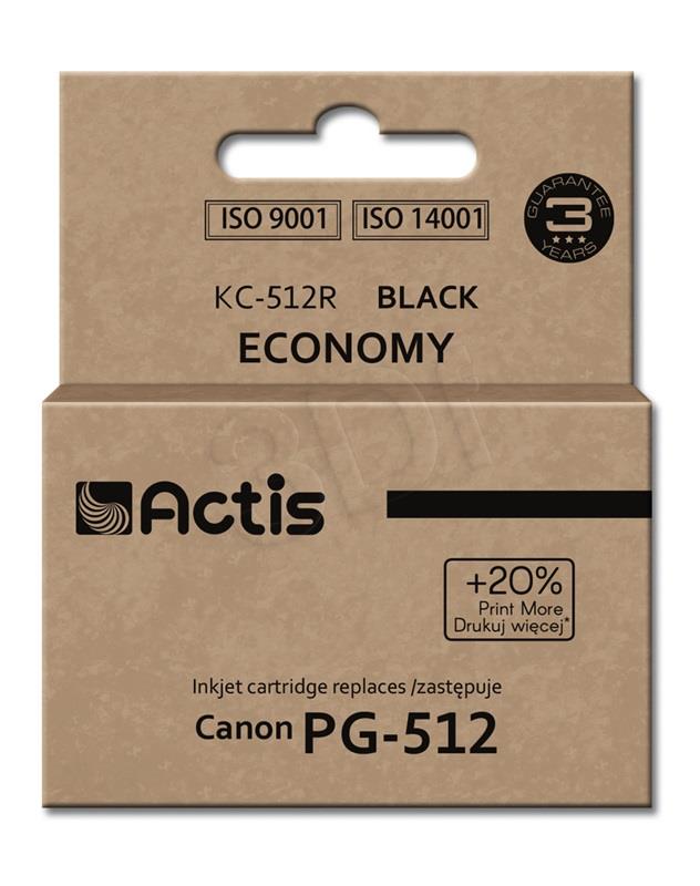 Actis KC-512R ink for Canon printer; Canon PG-512 replacement; Standard; 15 ml; black kārtridžs