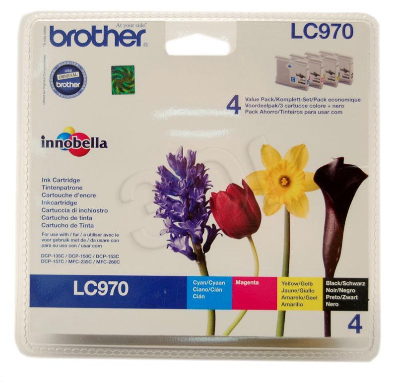 Pack Brother LC970 CMYK | DCP135/ DCP150/ MFC235/ MFC260 kārtridžs