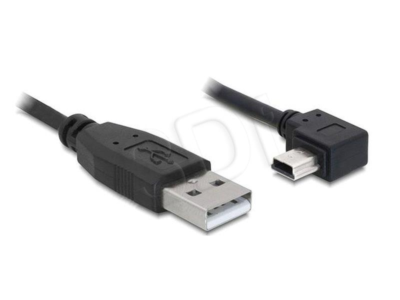 Delock cable USB 2.0-AM > USB mini-B 5pin male angled, 2m USB kabelis