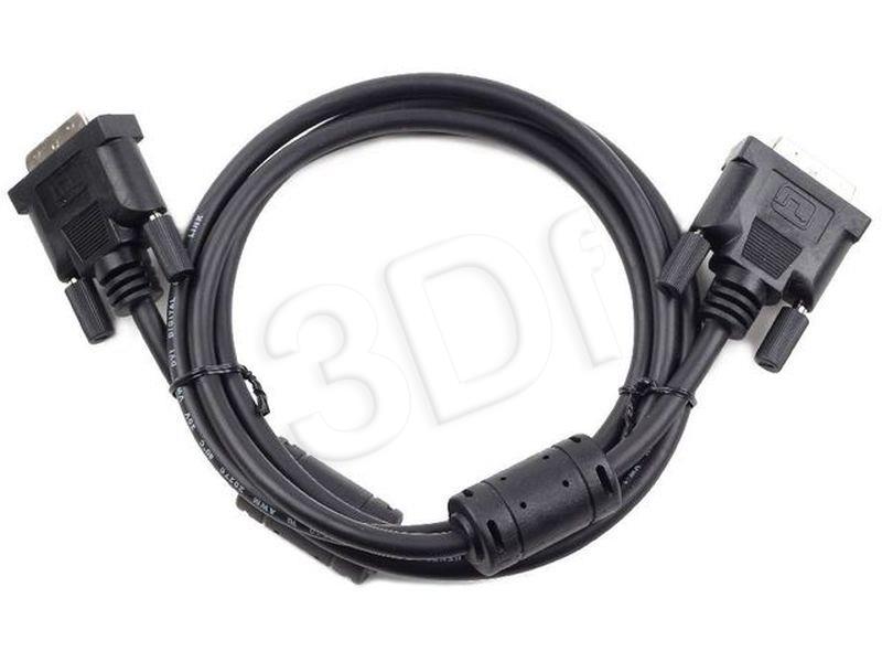Gembird DVI-D/DVI-D (24+1) video cable dual link cable black 3m kabelis video, audio