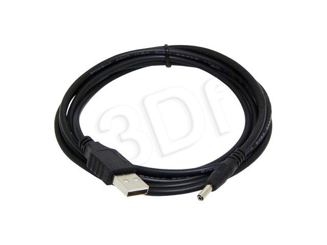 Gembird USB AM to 3.5mm Power Plug cable, 1.8m black USB kabelis