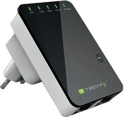 Techly Wireless router WISP extender AP 802.11b/g/n 1xWAN 1xLAN 300N wall-plug Access point