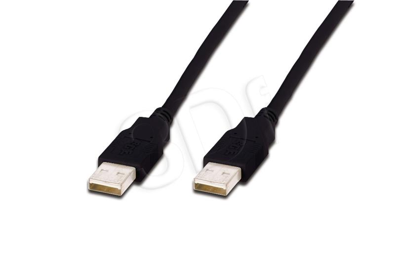 ASSMANN USB 2.0 HighSpeed Connection Cable USB A M (plug)/USB A M (plug) 1m blac USB kabelis