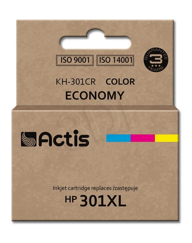 ACTIS KH-301CR (replacement HP 301XL CH564EE; Standard; 21 ml; MultiColor) toneris