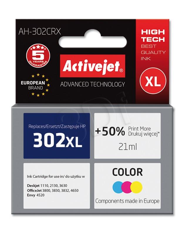 Activejet ink for Hewlett Packard No.302XL F6U67AE toneris