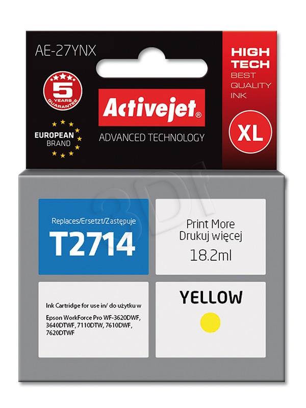 Activejet AE-27YNX (replacement Epson 27XL T2714; Supreme; 18 ml; yellow)