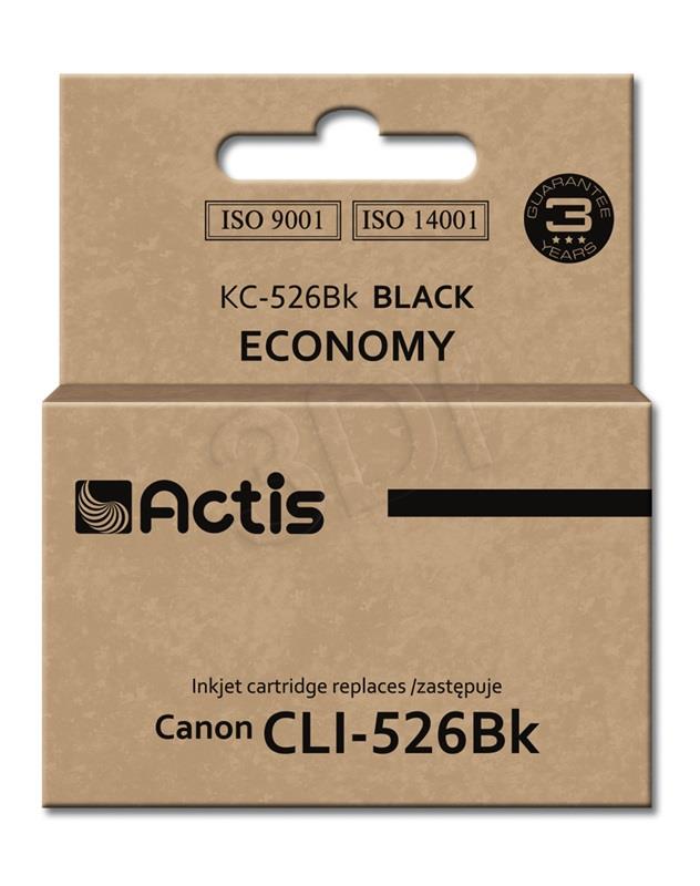 Actis KC-526Bk (Canon CLI-526Bk CHIP) kārtridžs