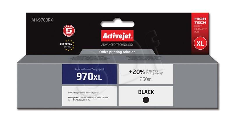 ActiveJet AH-970BRX kārtridži Black for drukarki HP (zamiennik HP 970XL CN625AE) Premium toneris