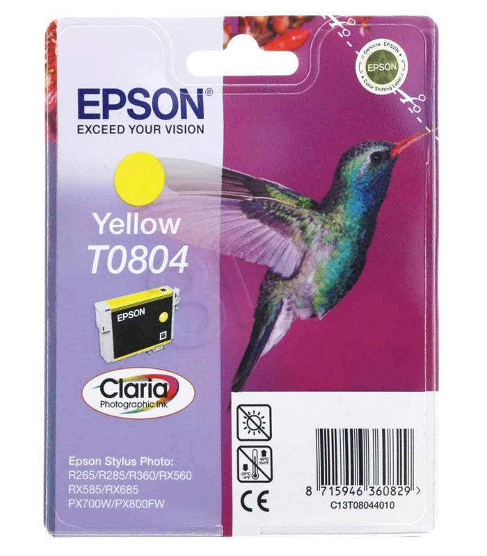 Ink Epson T0804 yellow | Stylus Photo R265/285/360,RX560/585/685 kārtridžs