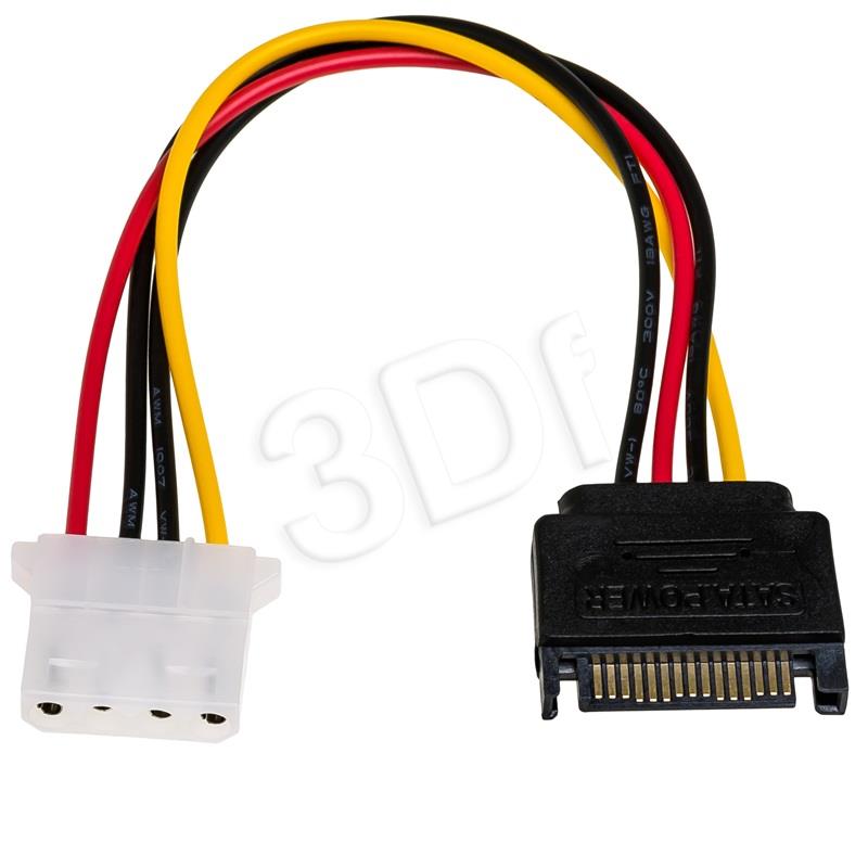 Kabel zasilajcy Akyga AK-CA-11 ( SATA / MOLEX F-M PVC 0 15m ) kabelis datoram