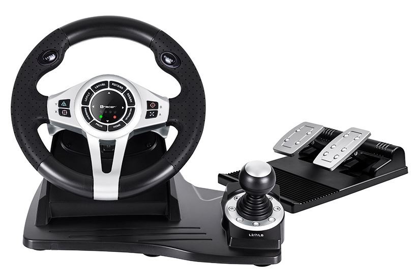 Tracer TRAJOY46524 Gaming Controller Steering wheel + Pedals PlayStation 4,Playstation 3 Black spēļu konsoles gampad