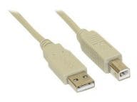 InLine USB 2.0 A-B 10m - beige (34550H) USB kabelis