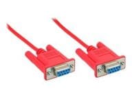  InLine Kabel DP9 Pin zenski - zenski, czerwony, 2m - 12222B kabelis video, audio