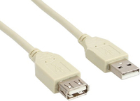 Kabel USB InLine USB A/A, 3m, Pelēks (34603X) kabelis, vads