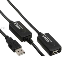 Kabel USB InLine USB A/A, 20m (34613I) USB kabelis