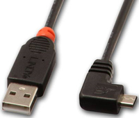 USB 2.0 A /Micro-B 90  0,5m  Mini-B Stecker rechts gewinkelt USB kabelis