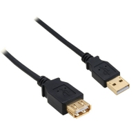 InLine USB 2.0 Verlangerung, vergoldete Kontakte - 0,5m USB kabelis