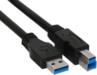 InLine USB 3.0 Kabel, A an B - black, 3m USB kabelis