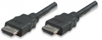 Manhattan Monitor Cable HDMI/HDMI 1.4 Ethernet 3m Black Nickel-plated contacts kabelis video, audio