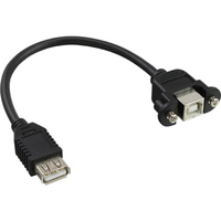 Kabel USB InLine for obudowy USB A/B, 0.2m, Black (33441F) USB kabelis