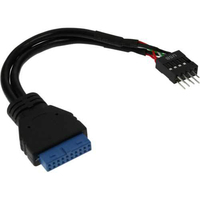 InLine Adapter intern USB 3.0 zu intern USB 2.0 - 15 cm kabelis datoram