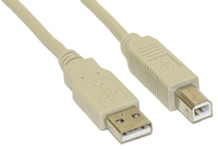 Kabel USB InLine Ferrytowy USB A/B, 0.5m, Przezroczysty (34505) USB kabelis