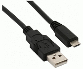 InLine Micro-USB 2.0 Kabel USB-A an Micro-B - black, 2m USB kabelis