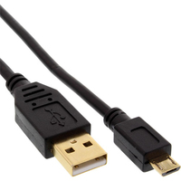 Kabel USB InLine USB Typ A meski - Micro-B meski Black 1m (31710P) USB kabelis