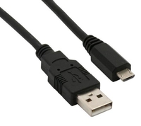 InLine Micro-USB 2.0 Kabel USB-A an Micro-B - black, 1,5m USB kabelis