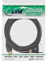 InLine - USB Cable - USB (M) straight to Micro-USB Type B (M) angled - USB2.0 - 2.0m - Black (31720T) USB kabelis