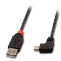 Lindy USB-A - miniUSB USB cable 2 m Black (31972) USB kabelis