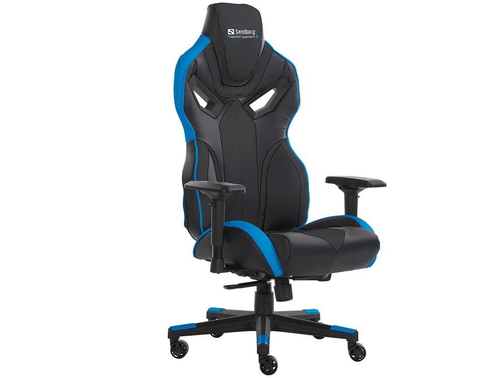 Sandberg Voodoo Gaming Chair Black/Blue datorkrēsls, spēļukrēsls
