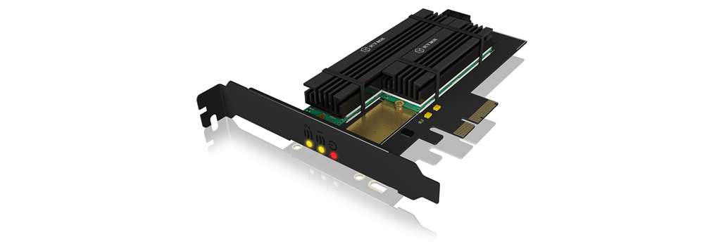 IcyBox PCIe extension card for 2x M.2 SSDs, heat sinks piederumi cietajiem diskiem HDD
