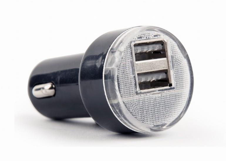 GEMBIRD USB-Autoladegerat 2-Port 5V/2.1A schwarz Baterija