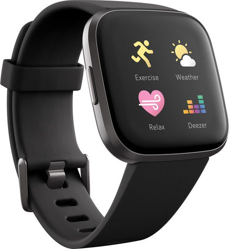 Fitbit Versa 2 black/carbon Viedais pulkstenis, smartwatch