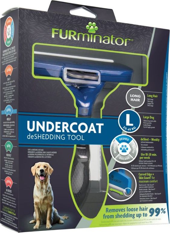 FURminator for long-haired dogs - Large aksesuārs suņiem