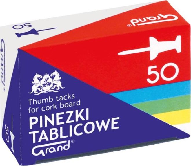 Grand Pinezki tablicowe 50szt GRAND 312843 biroja tehnikas aksesuāri