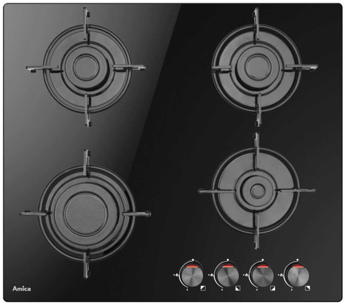 PGCD6100BoB Amic gas on glass hob plīts virsma