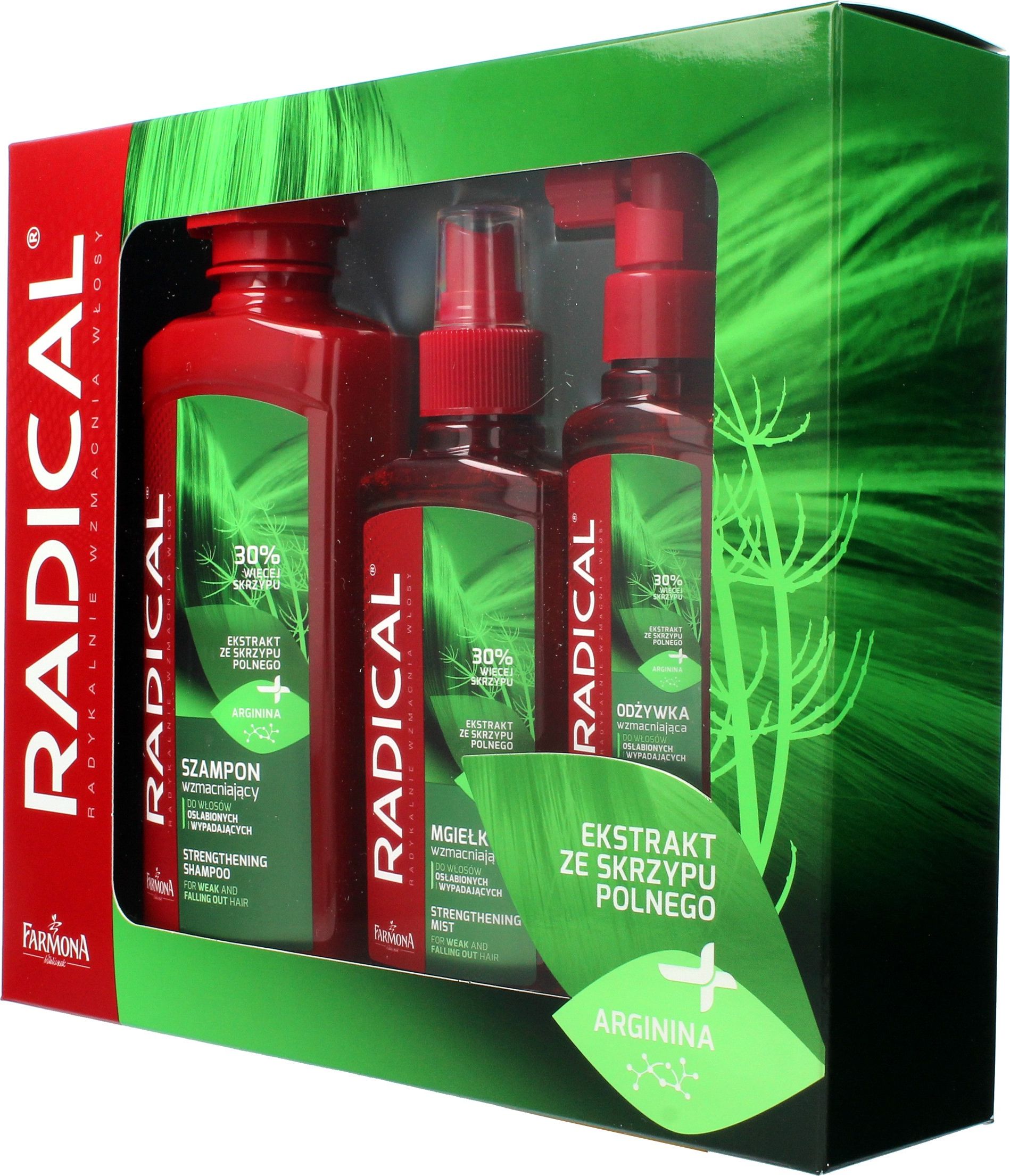 Farmona Farmona Zestaw prezentowy Radical (szampon 400ml+mgielka 200ml+odzywka 100ml) 218188 (5900117008188)