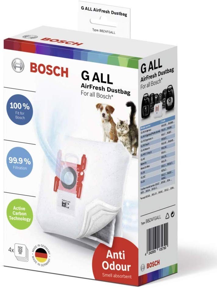 Bosch vacuum cleaner bag type GALL AirFresh (4 pieces) aksesuārs putekļsūcējam
