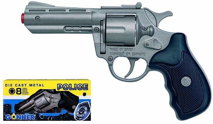 Gonher Metal Police Revolver 8 rounds - 239861 Rotaļu ieroči