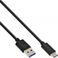 InLine USB 3.2 Gen.2 cable, type C to A male/male, black - 0.5m USB kabelis