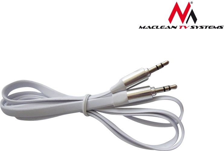 Jack Cable 3.5mm 1m MCTV-694W white Maclean kabelis, vads