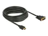 DELOCK Kabel HDMI > DVI 24+1 bidirektional  5.00m schwarz kabelis, vads