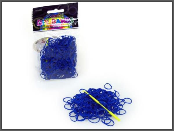 Hipo Gumki ciemnobluee for robienia bransoletek, 250 pcs (620073) konstruktors