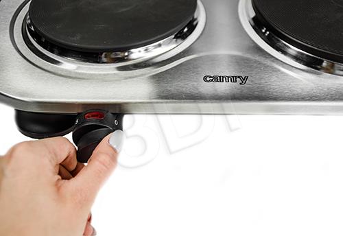 Camry CR 6511 Number of burners/cooking zones 2, Rotary knobs, Stainless steel, Electric, Hot plate Virtuves piederumi