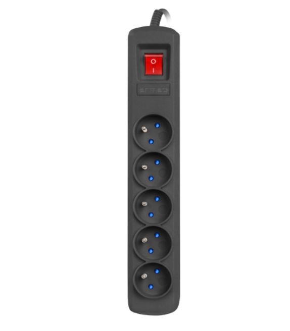 Power strip R5 3m R5/CZ/30 black elektrības pagarinātājs