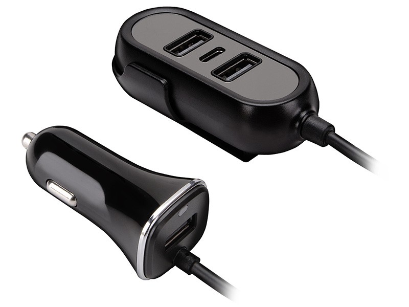 Car charger 12-24V Multicharge 3xUSB 7,2A + PD 18W iekārtas lādētājs